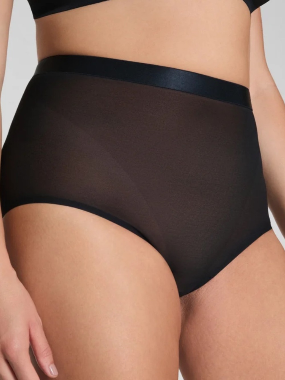 Spanx | Black Mesh High Waisted Panties